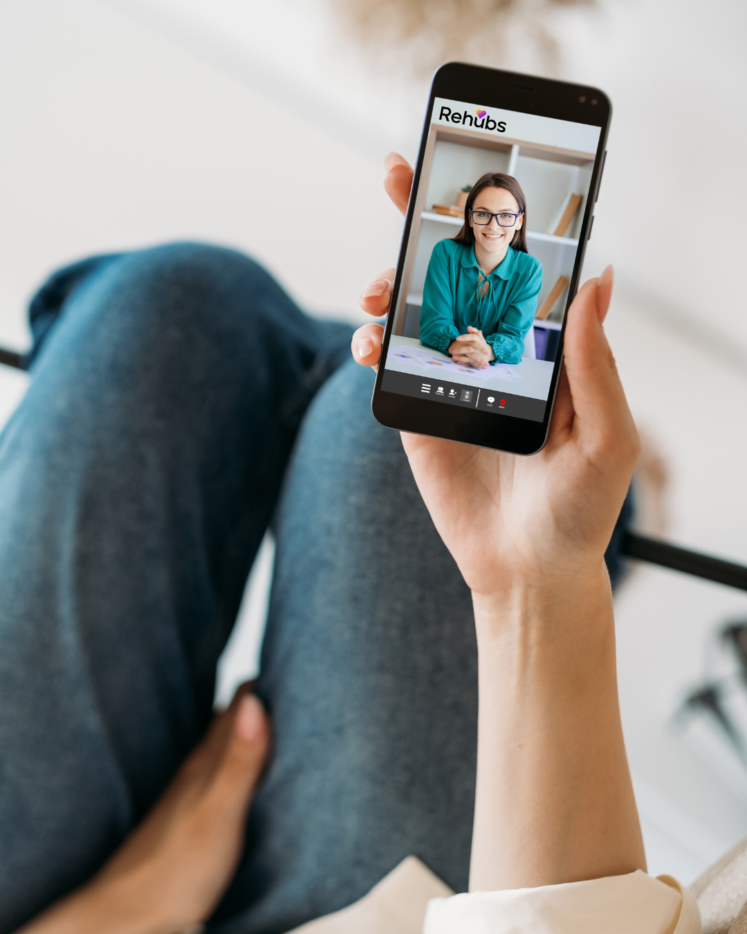 Private online therapy session from home